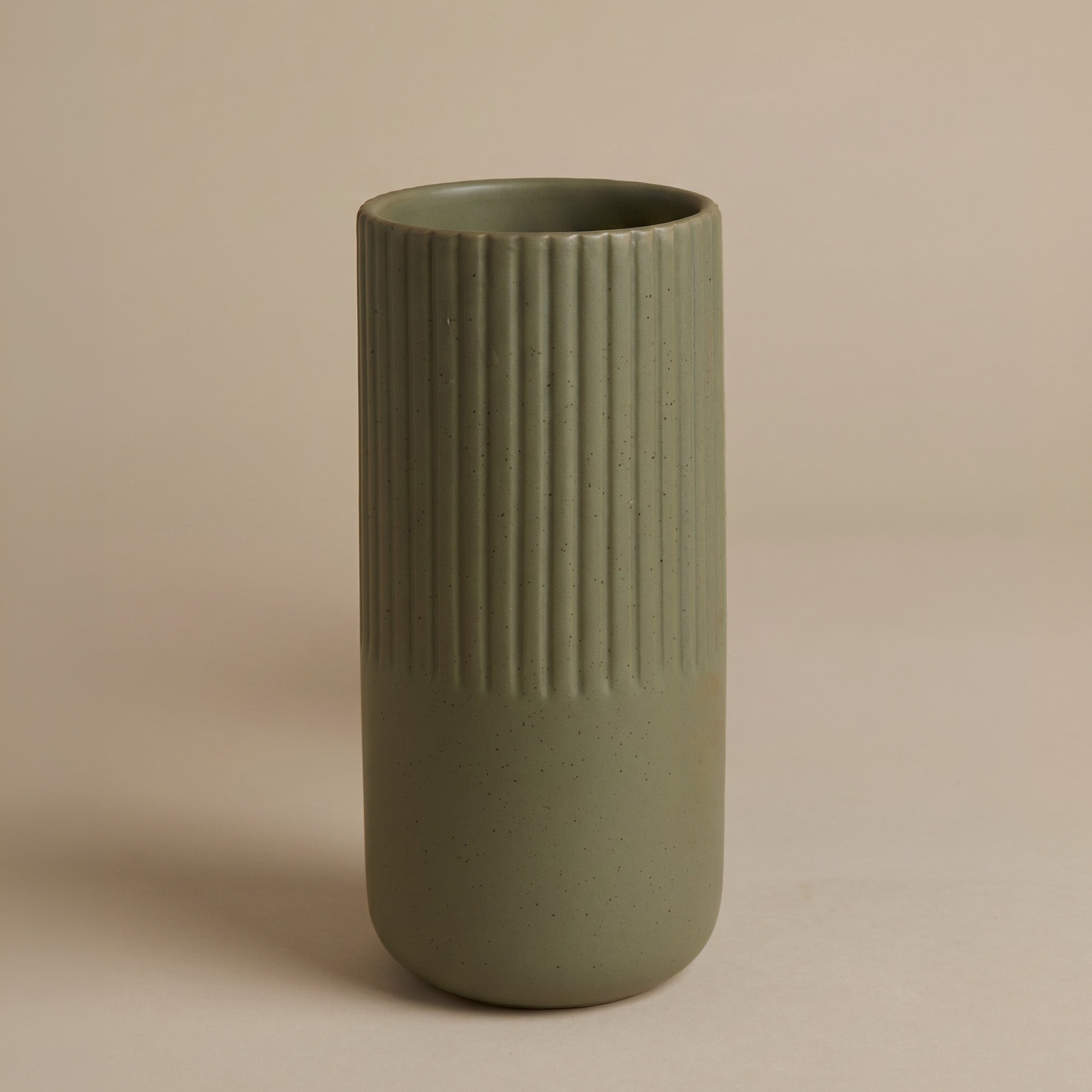 feey Rilio Keramik-Vase 21 cm - eleganter quadratischer Übertopf für Zimmerpflanzen